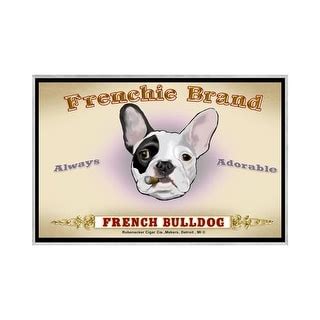 iCanvas "Frenchie Brand Cigar Label" by Brian Rubenacker Framed - Bed ...