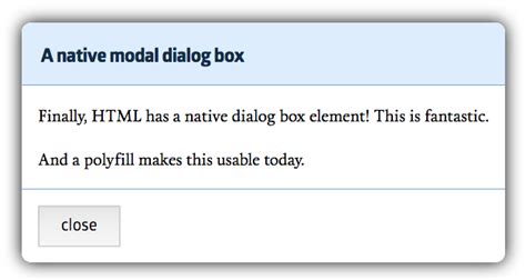 Dialogs with Style: The New HTML dialog Element | Object Computing, Inc.