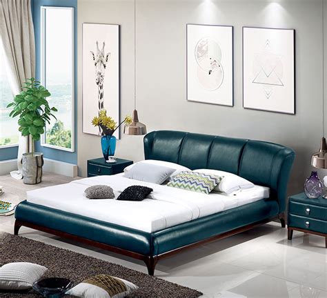 意式极简风格-希尔真皮双人床 「我在家」一站式高品质新零售家居品牌