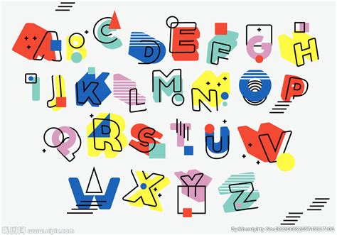 26个童趣英文字母设计矢量素材图片免费下载_PNG素材_编号14nigee7z_图精灵