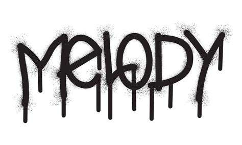 graffiti melody text with black spray paint 21393505 Vector Art at Vecteezy