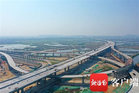 海南：G15沈海高速公路海口段项目建设如火如荼|鸟瞰|2022|海口_新浪新闻