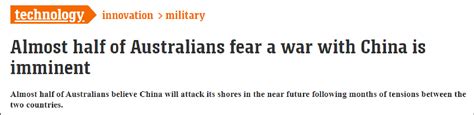 澳大利亚政客炒作“中澳冲突”后，42%澳民众相信中澳将开战