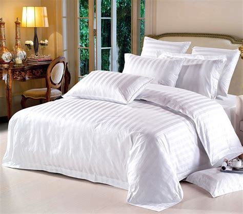 酒店床上套件宾馆加密加厚三公分缎条床单被单酒店布草厂家直销-阿里巴巴