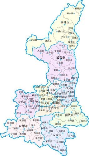 陕西地图高清版图片