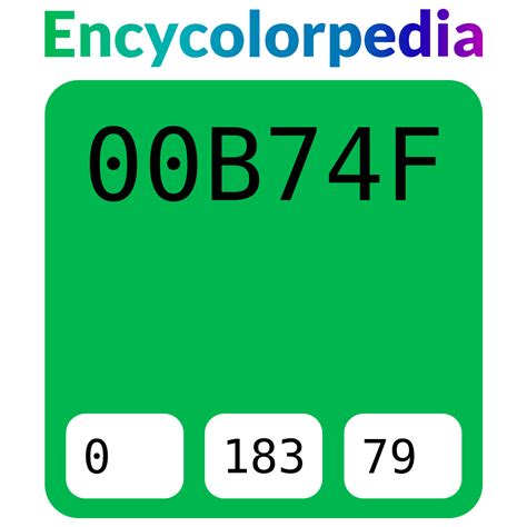 Pantone / PMS 7481 C / #00b74f Hex Color Code, RGB and Paints