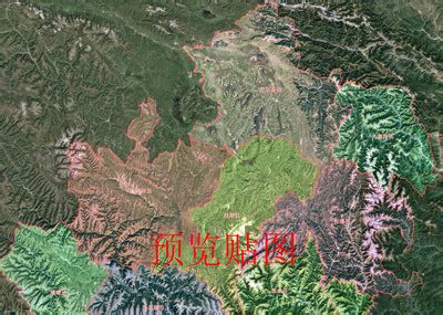 四川省 阿坝藏族羌族自治州 卫星地图 山脉地形地貌 地图模型模型-地形模型库-Maya(.ma/.mb)模型下载-cg模型网