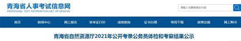 2021年青海省自然资源厅公开考录公务员体检和考察结果公示