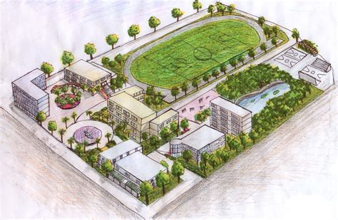 小学中学大学校园高校景观园林工程建筑绿化施工方案规划效果设计-校园-猪八戒网