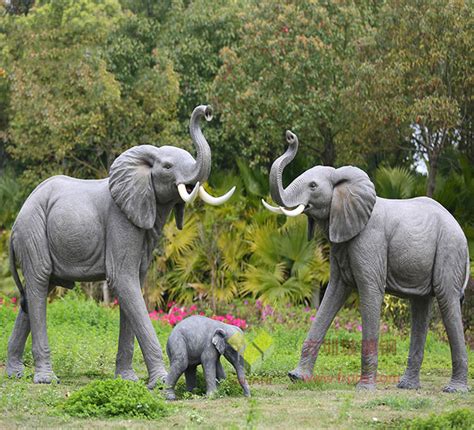 玻璃钢公园景观雕塑 动物大象雕塑-方圳雕塑厂