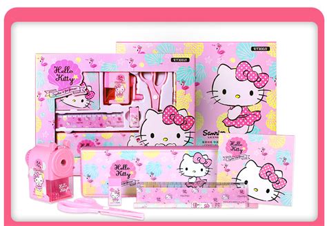 Hello Kitty凯蒂猫文具礼盒套装7件套小学生儿童女孩文具学习用品-阿里巴巴