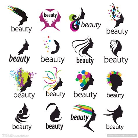 美容美发女性美丽标志logo商标模板-包图网