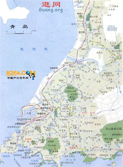 青岛的地图图片