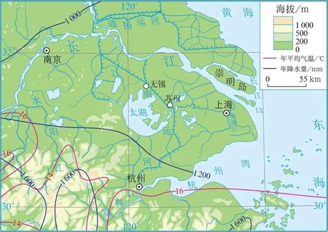 长江三角洲的地理条件_课本插图_初高中地理网