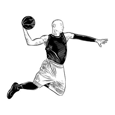 篮球黑白元素_免抠素材_PNG图片下载-摄图网