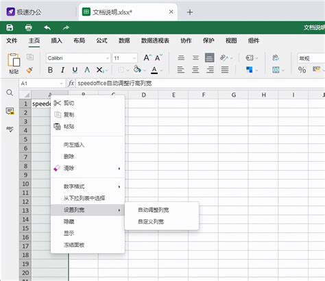 Excel表格单元格自动调整设置
