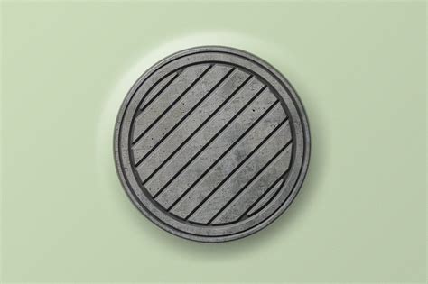 3D 立体下水道沙井盖 Logo 样机模板 3D sewer hatch & logo mock-up – 设计小咖