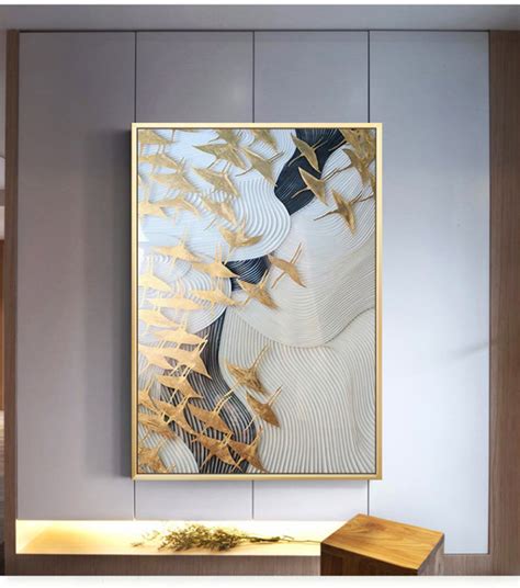 现代装饰画北欧软装样板房挂画抽象画手工艺术画设计师客厅石子画-美间设计
