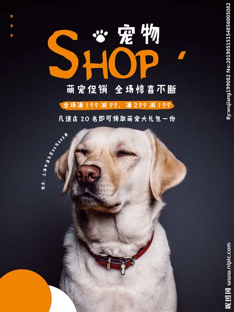 可爱宠物店宣传海报-图小白