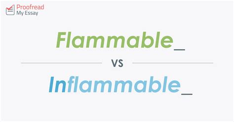 Difference Between Flammable And Inflammable
