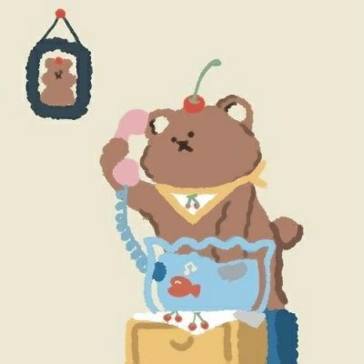 温柔女生小熊头像动漫