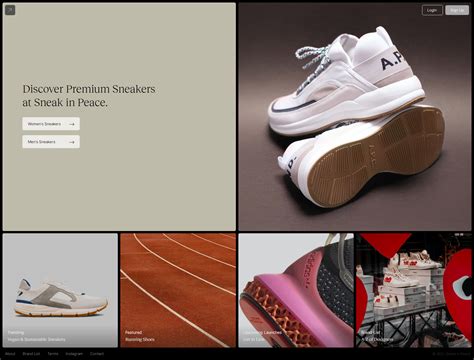 SNEAK IN PEACE运动鞋在线商城网站设计 - 设计之家