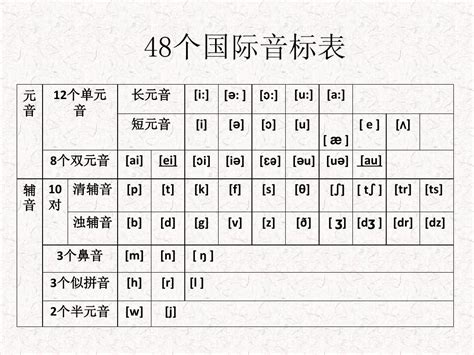 48个音标图片