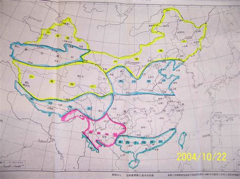 中国主要气候类型分布图表