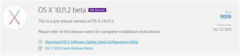 OS X El Capitan 10.11.4 Beta