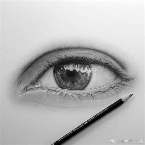 素描眼睛的画法 眼睛的素描结构展示图片多款 眼睛的素描教程步骤(3)[ 图片/14P ] - 才艺君