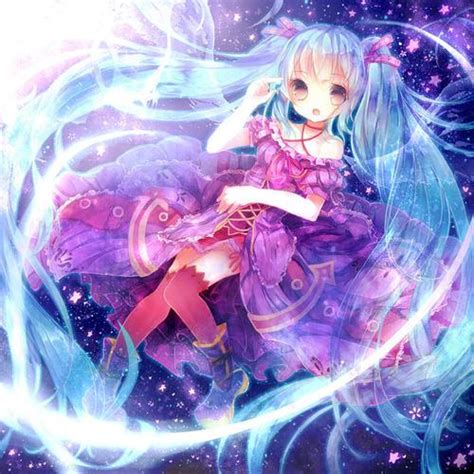 温柔头像紫色星空女生