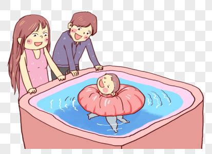 中年游泳池夫妇旅行家庭爸爸妈妈女儿韩国人高清图片下载-正版图片502212451-摄图网