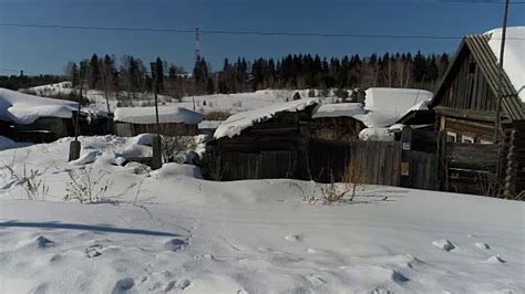 一个典型的西伯利亚村庄。冬天。房顶上有很多雪。传统的俄罗斯木屋是小屋。视频素材_ID:VCG42674666582-VCG.COM