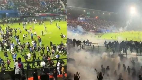 印尼一体育场发生暴力事件 大批球迷冲入球场遭驱散 致127人死亡_腾讯视频
