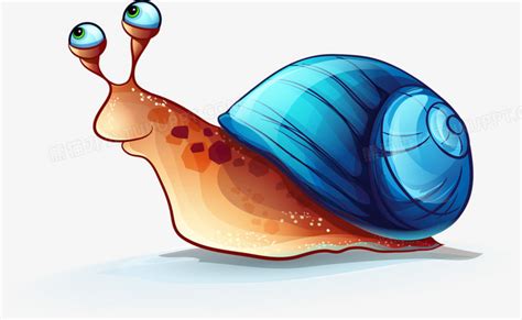 免抠卡通手绘小蜗牛爬行元素元素下载_办图网