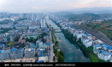 航拍岑巩舞阳河晨雾高清图片下载_红动中国