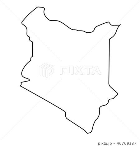 map of Kenya - outlineのイラスト素材 [46769337] - PIXTA