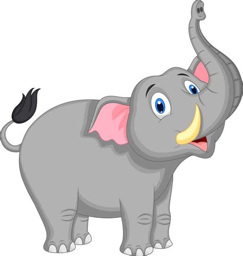 矢量卡通动物图片-卡通大象的矢量插图素材-高清图片-摄影照片-寻图免费打包下载