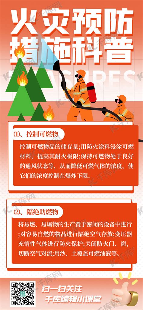 森林防火消防员灭火宣传科普插画图片-千库网
