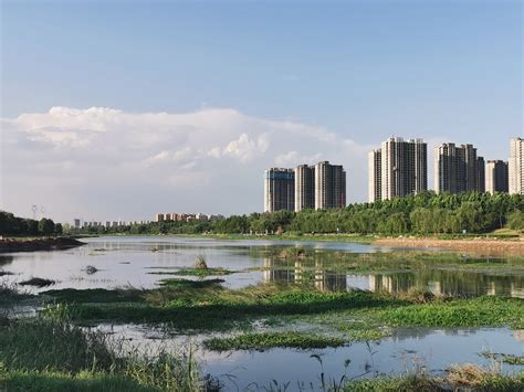 郑州贾鲁湖公园湖水碧绿、树木葱郁_河南频道_凤凰网