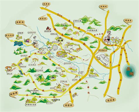 杭州景点分布图图片