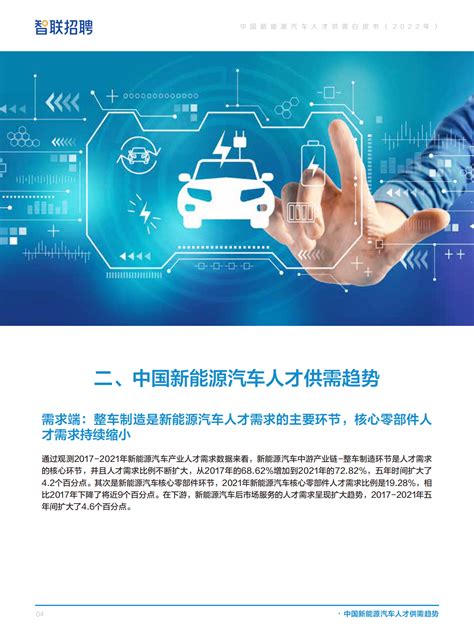 智联招聘：中国新能源汽车人才供需白皮书（2022年） | 先导研报