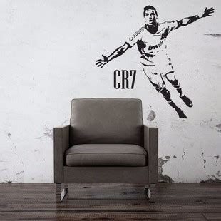 C罗墙贴CR7足球明星海报卧室背景墙贴画宿舍创意装饰墙纸-阿里巴巴