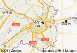 沈阳市内地图-沈阳市市区分布地图。