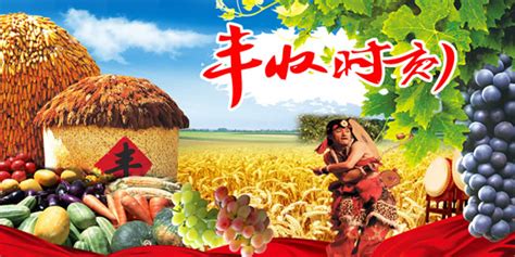 中国农民丰收节金秋插画海报设计模板下载_中国_图客巴巴