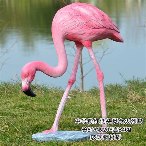 园林景观装饰品火烈鸟摆件 花园景区房地产动物雕塑 玻璃钢工艺品-阿里巴巴
