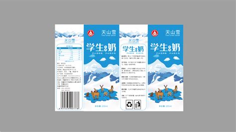 新疆乌鲁木齐维维天山雪学生奶品牌包装延展设计 - 特创易