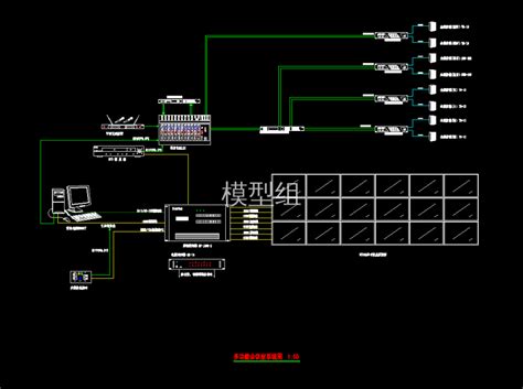 原创音响系统CAD图纸，音箱线路布置CAD施工图下载 - 草图大师模型