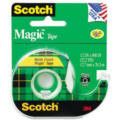 Clear MMM119 Scotch Magic Office Tape w/Refillable Disp