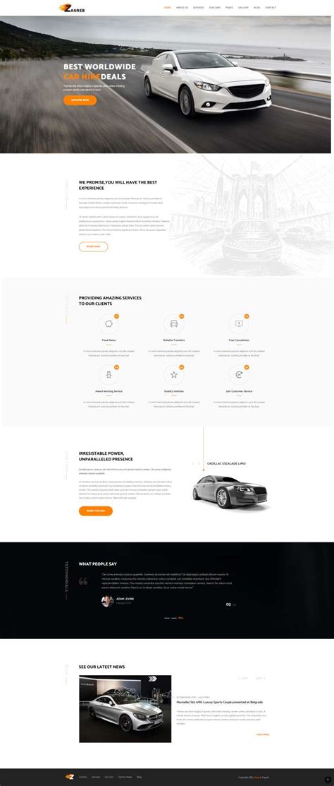 汽车租赁网站源码，优质的汽车行业网站模板设计-17素材网